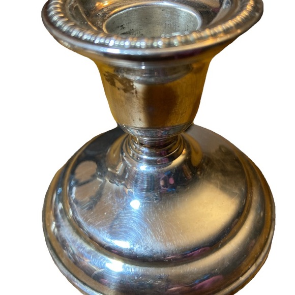 VTG BIRKS REGENCY-PLATE SILVER CANDLESTICK 3" WEIGHTED CANDLE TAPER HOLDER 1501 - Picture 1 of 3
